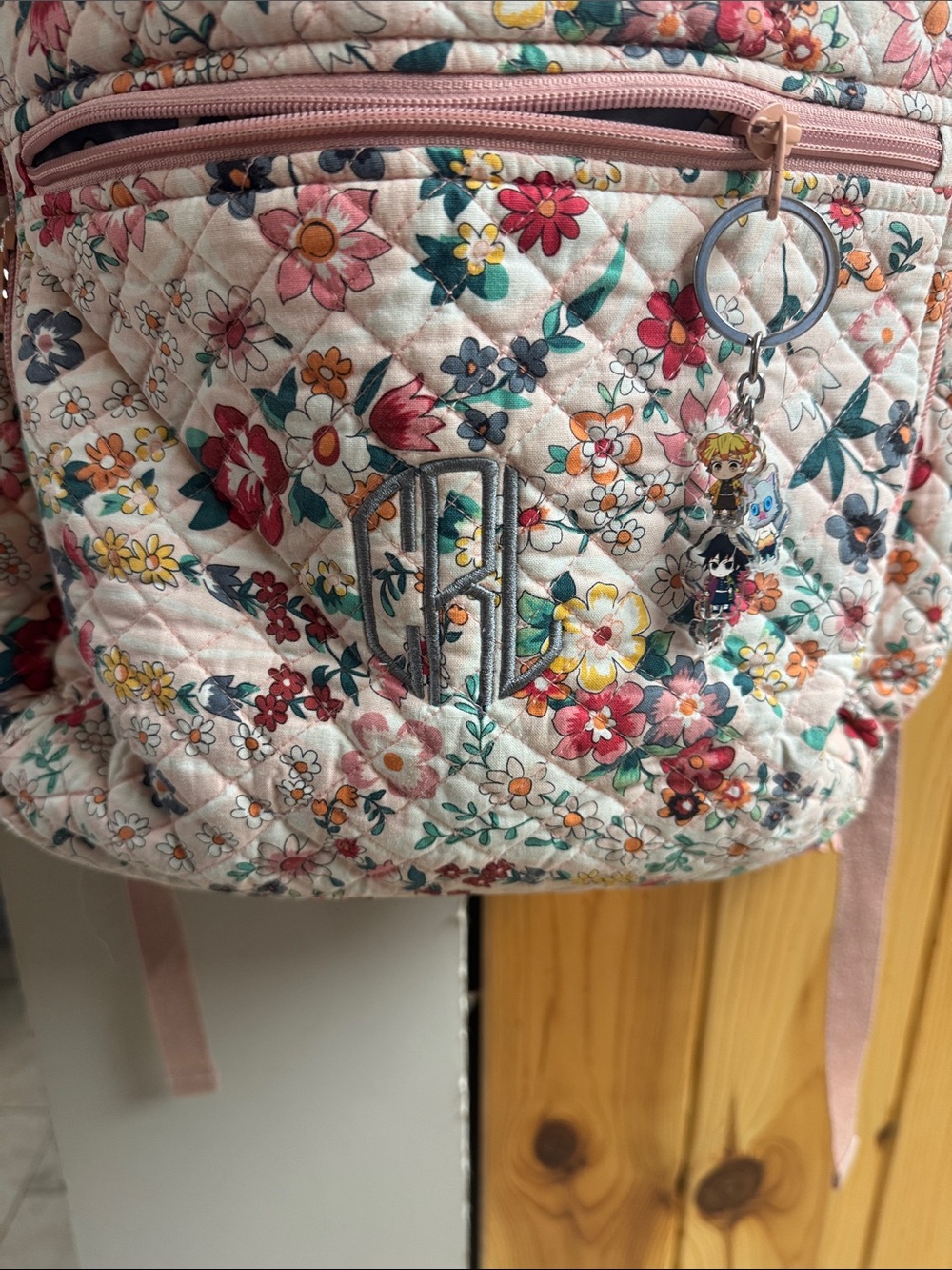 Vera Bradley Quilted Floral Backpack in Pink Multicolor - Picture 2 of 12